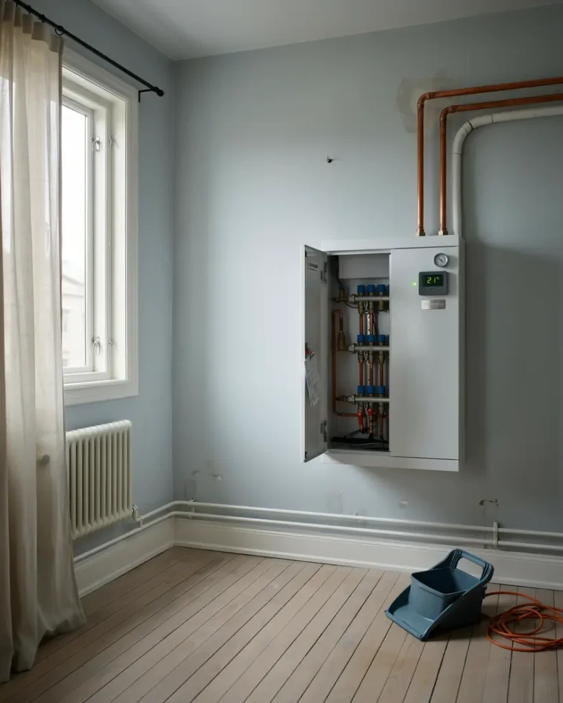 installation av ny fj rrv rmecentral i flerbostadshus p s dermalm